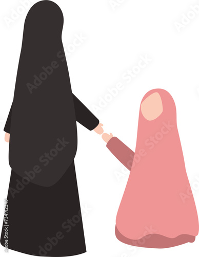 Faceless Muslim Woman Best Friend