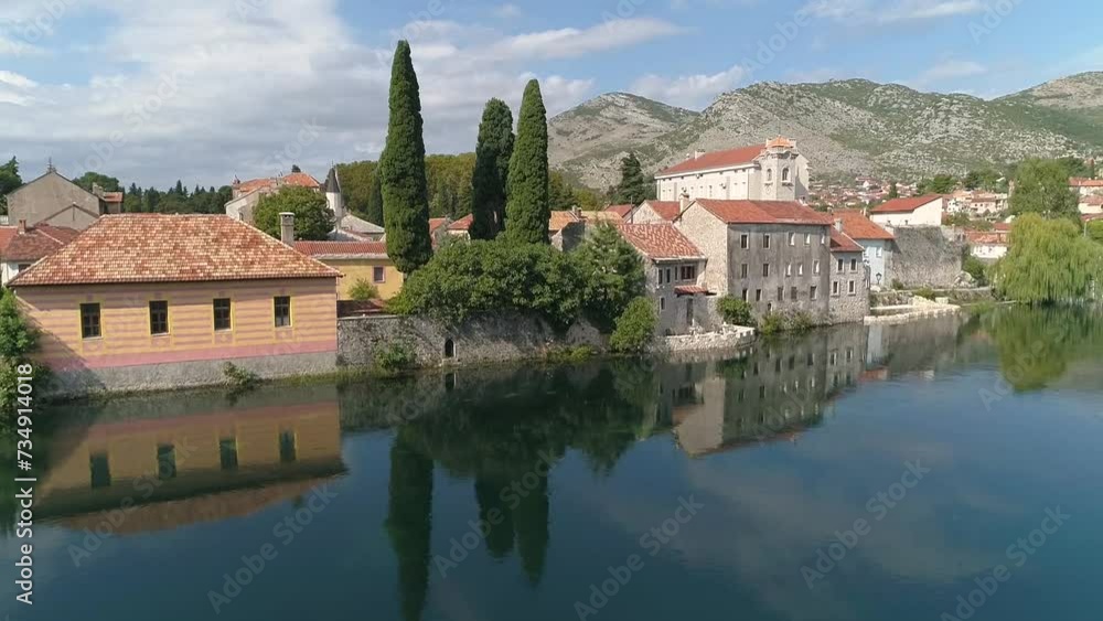 Colorful houses, reflection in the river. Colorful houses, reflection in the river.