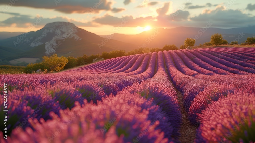 Fields of Lavender in Provence: Endless fields of lavender in Provence, France, with the distinctive fragrance wafting through the air