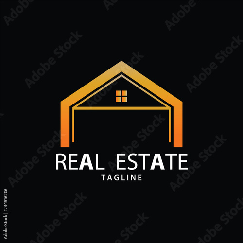 Modern A letter logo with House shape suitable for real estate, landscaping, company, hotel, office etc.