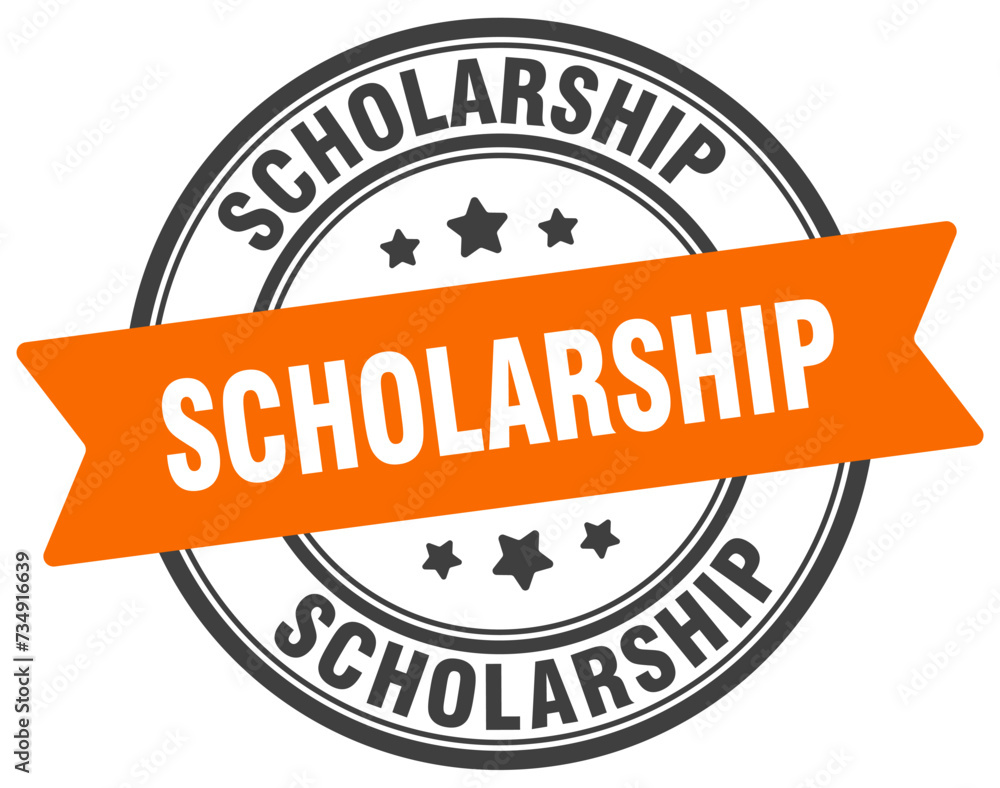 Obraz premium scholarship stamp. scholarship label on transparent background. round sign