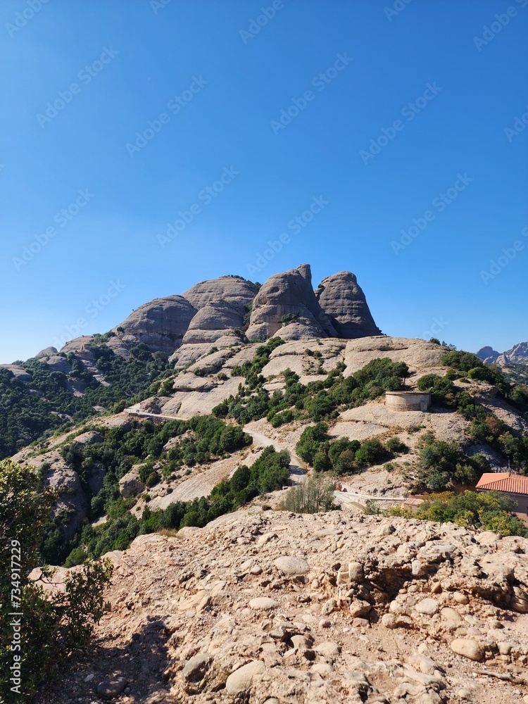 Fototapeta premium Montserrat view from top portrait