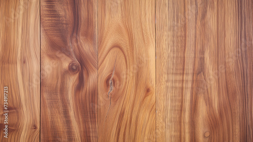 Smoothed dark natural wooden texture biege colors. Natural aspen wood with vertical knots and grains photo