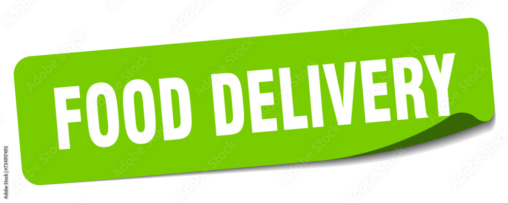 food delivery sticker. food delivery label food delivery sticker. food delivery label