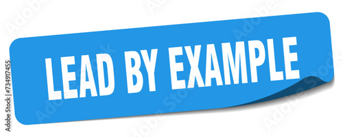lead by example sticker. lead by example label