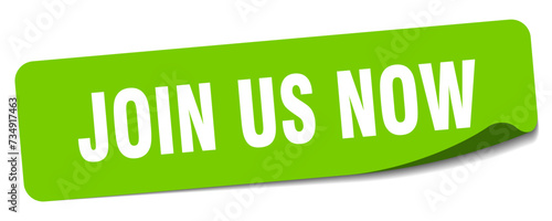 join us now sticker. join us now label