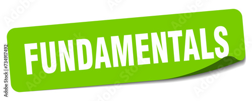 fundamentals sticker. fundamentals label