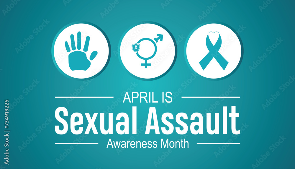Sexual Assault Awareness Month observed every year in April. Holiday, poster, card and background vector illustration design. Sexual Assault Awareness Month observed every year in April. Holiday, poster, card and background vector illustration design.