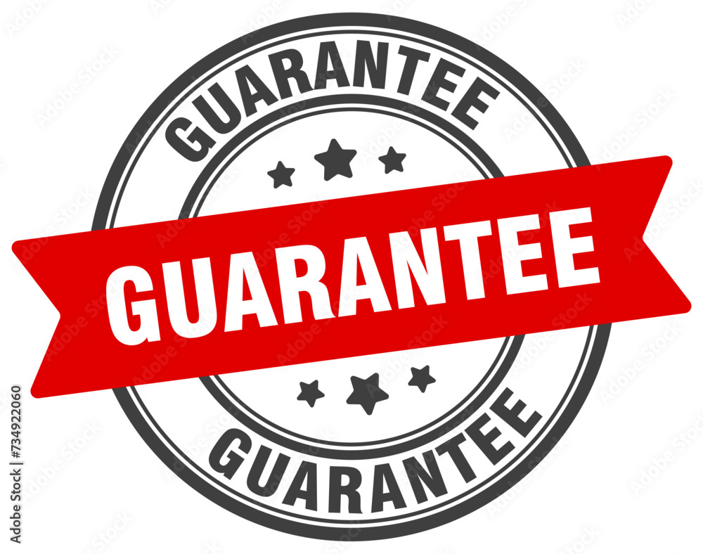 guarantee stamp. guarantee label on transparent background. round sign