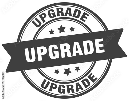 upgrade stamp. upgrade label on transparent background. round sign
