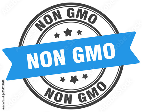 non gmo stamp. non gmo label on transparent background. round sign