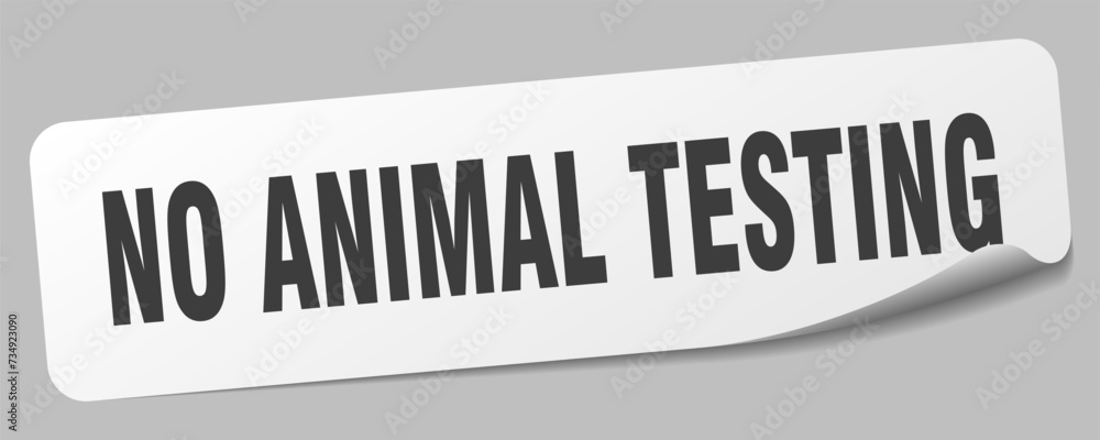 no animal testing sticker. no animal testing label