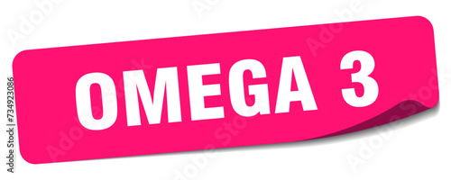 omega 3 sticker. omega 3 label