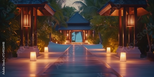 Captivating Maldives Sunset Highlights The Entrancing Journey To A Lavish Resort © Anastasiia