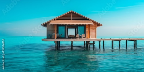 Luxurious Water Villa In The Stunning Maldives, Surrounded By Crystalclear Waters