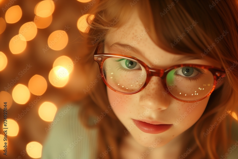 Charming Young Girl With An Endearing Nerdy Charm Charming Young Girl With An Endearing Nerdy Charm