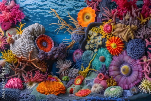 Aquarium Abounds With Vibrant Colors Of Corals And Sea Urchins © Anastasiia
