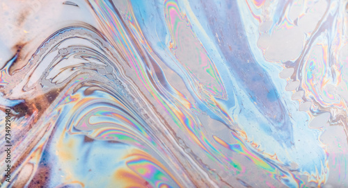 Swirling Colors in Abstract Soap Bubble Patterns photo