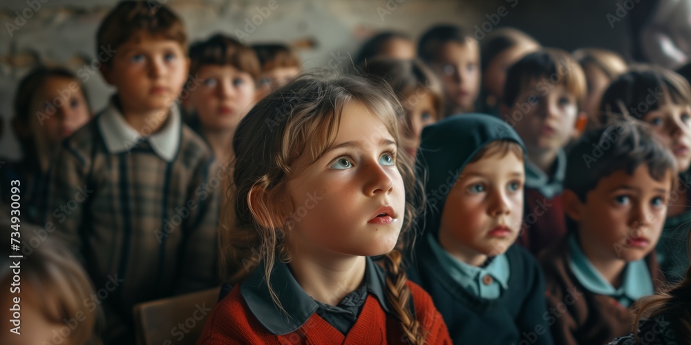 European Students Engaged In Classroom Lesson, Captivated By Learning European Students Engaged In Classroom Lesson, Captivated By Learning