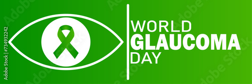 World Glaucoma Day. Holiday concept. Template for background, banner, card, poster with text inscription. Vector illustration