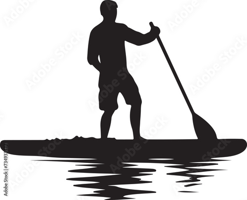 paddle boarding silhouette vector standup paddle boarding SUP silhouettes