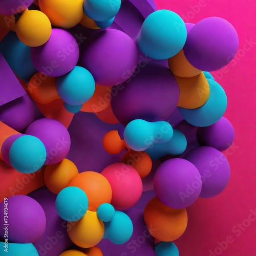 3D Colorful Abstract Illustration