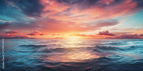 Beautiful seascape. Dramatic sunset over the sea. © Graphicsstudio 5