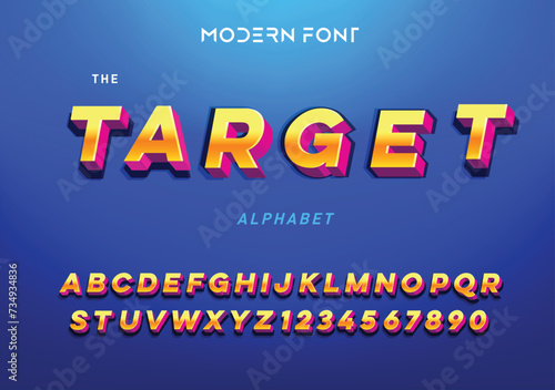 Target Modern graffiti font effect with highlight and shadow, youth style lettering font