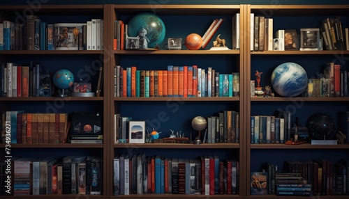 A Bookshelf Filled With Numerous Books in a Room