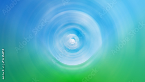 Water surface ripples, water drops, circles, spirals, waves, vortex. Background image of blue sea mixed with green.