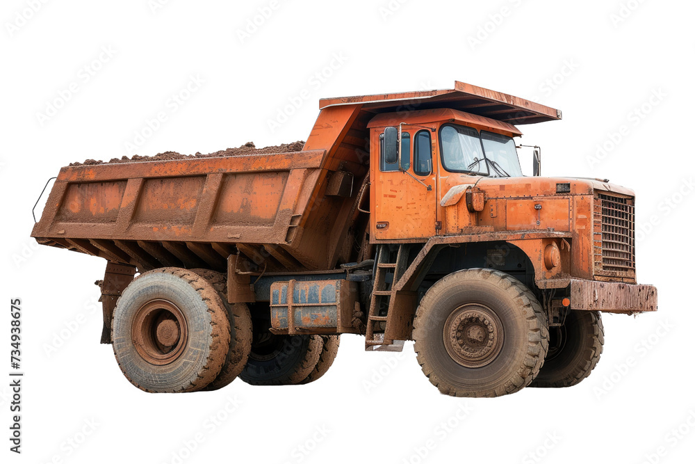 Versatile Dump Vehicle on Transparent Background, PNG