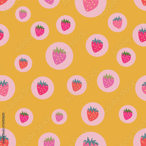 vectoriel fraises dessin  es    la main  motif r  p  te parfait pour papier d emballage  invitations  th   de cuisine  assiettes en papier  serviettes de table  papeterie  papier peint  projets  tissu  v  t