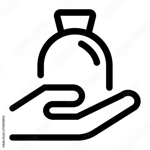 Canvas Print zakat line icon