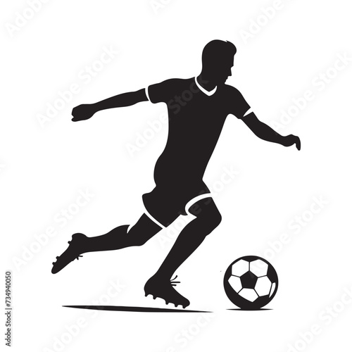 Dynamic Kicks: Vector Illustrations of Soccer Player Silhouettes, Capturing the Energy and Skill of the Beautiful Game. © Wolfe 