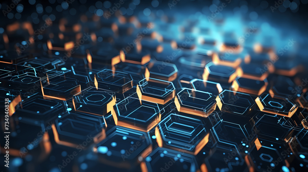 Fototapeta premium Modern digital futuristic abstract background, technology background