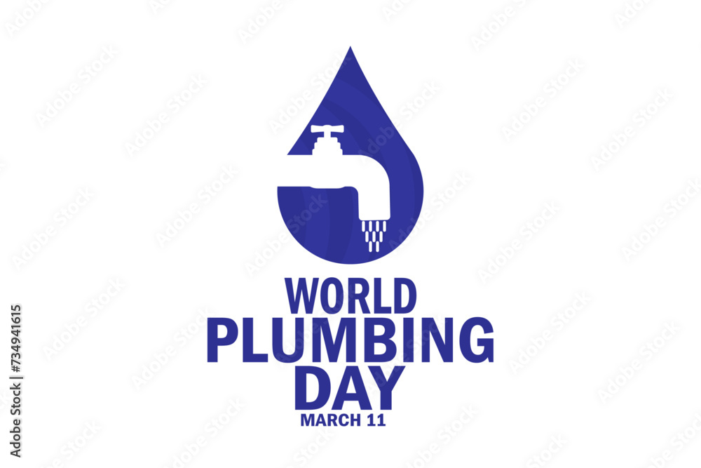 World Plumbing Day Vector Illustration. March 11. Suitable for greeting card, poster and banner. World Plumbing Day Vector Illustration. March 11. Suitable for greeting card, poster and banner.