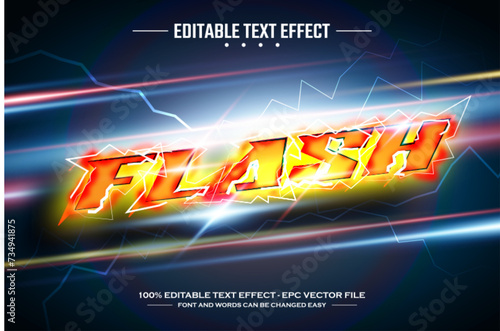 Flash 3D editable text effect template