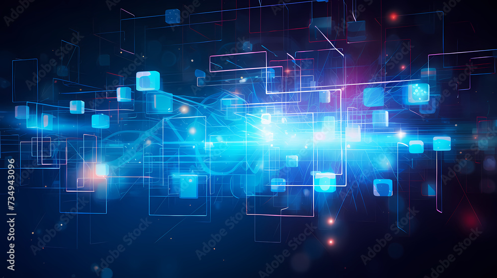 Obraz premium Modern digital futuristic abstract background, technology background