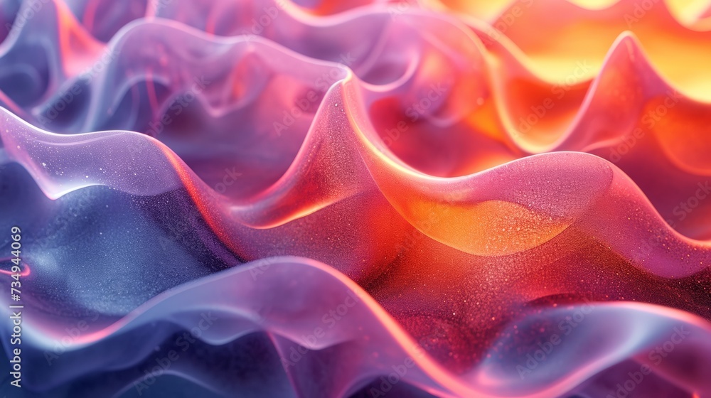 Obraz premium Vibrant Holographic Waves