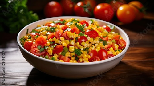 healthy corn and tomato salad