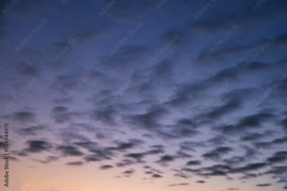 mysterious sky during evening night time with a cloud formation that seems a pattern