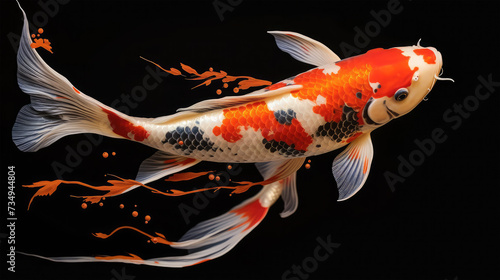 koi fish pattern on background