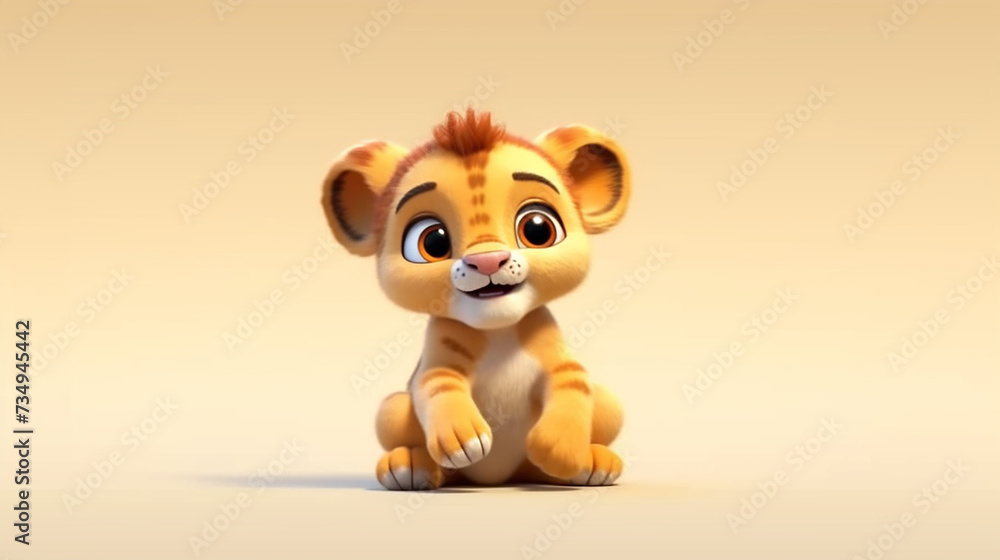 cute little cartoon lion generative ai cute little cartoon lion generative ai