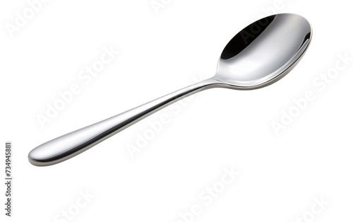 Premium Stainless Steel Table Spoon Isolated on Transparent Background PNG.