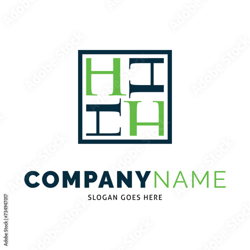 Initial Letter HHHH Icon Logo Design Template photo