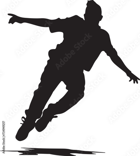 parkour silhouette vector