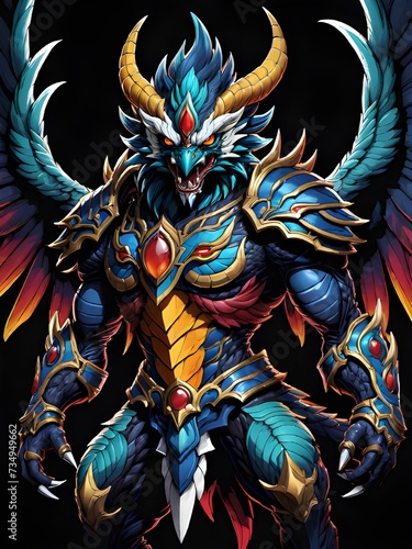cartoon dragon mascot design illustration