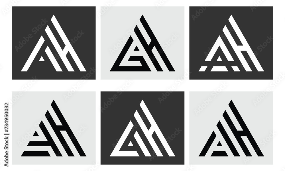 Triangle Logo Letters Design editable vector template Triangle Logo Letters Design editable vector template