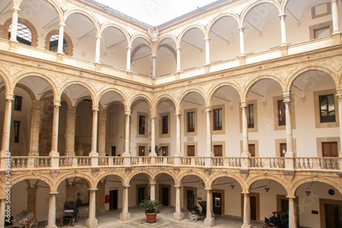 The courtyard of Normans palace at Palermo © laudibi