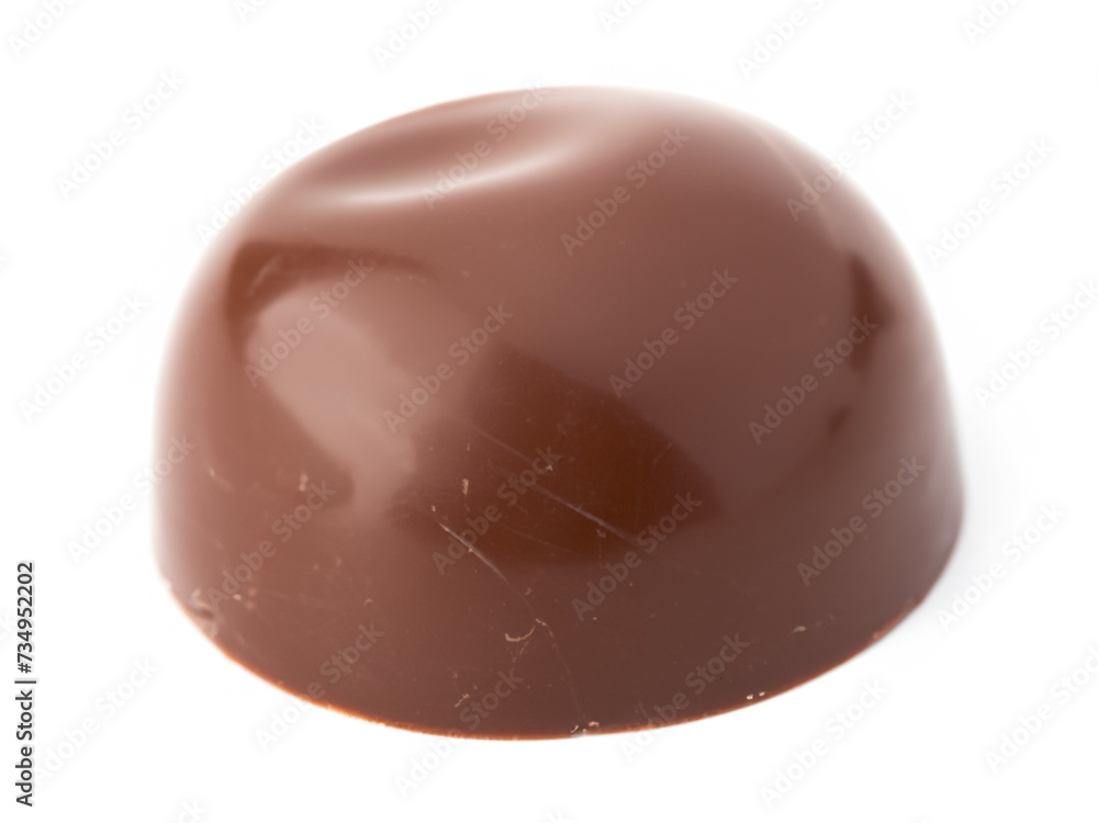 chocolate candy with caramel on white background chocolate candy with caramel on white background